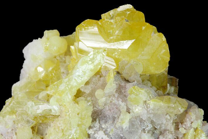 Yellow Wulfenite and Botryoidal Mimetite - La Morita Mine, Mexico #170310